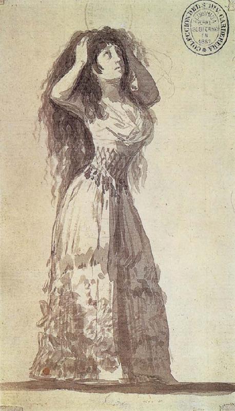 Francisco Goya The Duchess of Alba arranging her Hair oil painting image